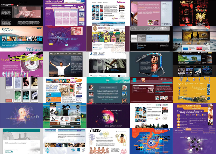 Design examples for IDEAS website design Scotland